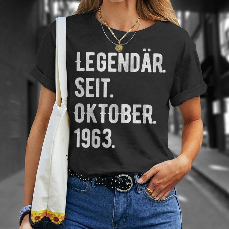 60 Geburtstag Geschenk 60 Jahre Legendär Seit Oktober 1963 T-Shirt Geschenke für Sie