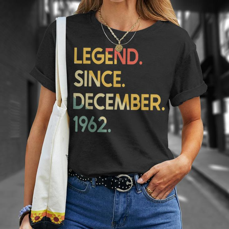 60 Jahre Alte Legende Seit Dezember 1962 60 Geburtstag T-Shirt Geschenke für Sie