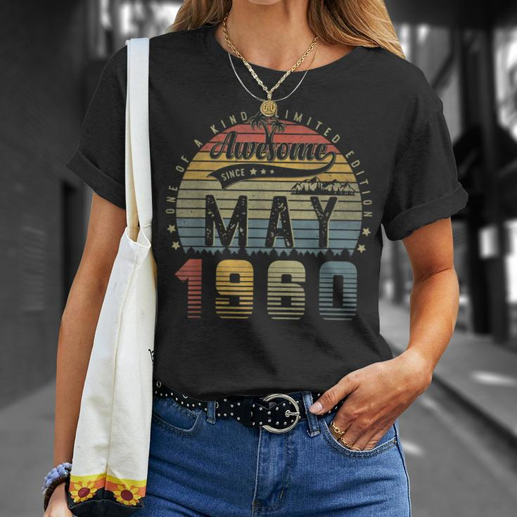 63 Year Old Awesome Since May 1960 63Th Birthday Gifts Unisex T-Shirt Gifts for Her