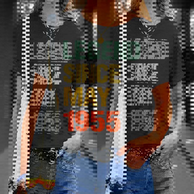 68 Year Old 68Th Birthday Gifts Legend Since May 1955 Unisex T-Shirt Gifts for Her