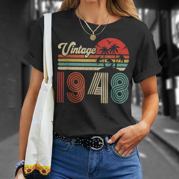 75 Jahre Vintage 1948 Shirt, Retro Geburtstagsgeschenk für Frauen & Männer Geschenke für Sie