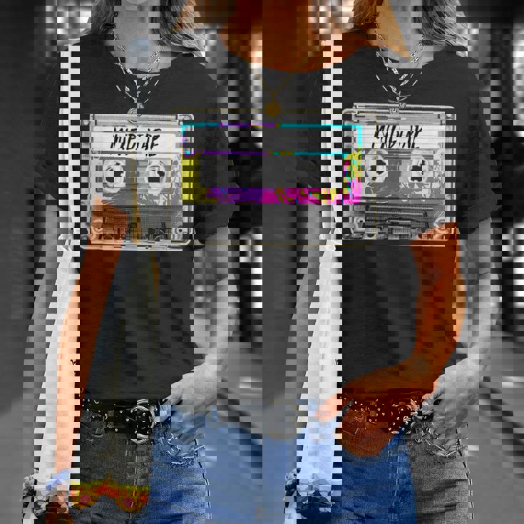 80S Paint Splash Cassette Tape Vintage Mix Tape Unisex T-Shirt Gifts for Her