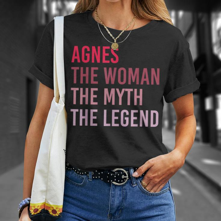 Agnes The Woman Myth Legend Personalized Name Birthday Gift Unisex T-Shirt Gifts for Her