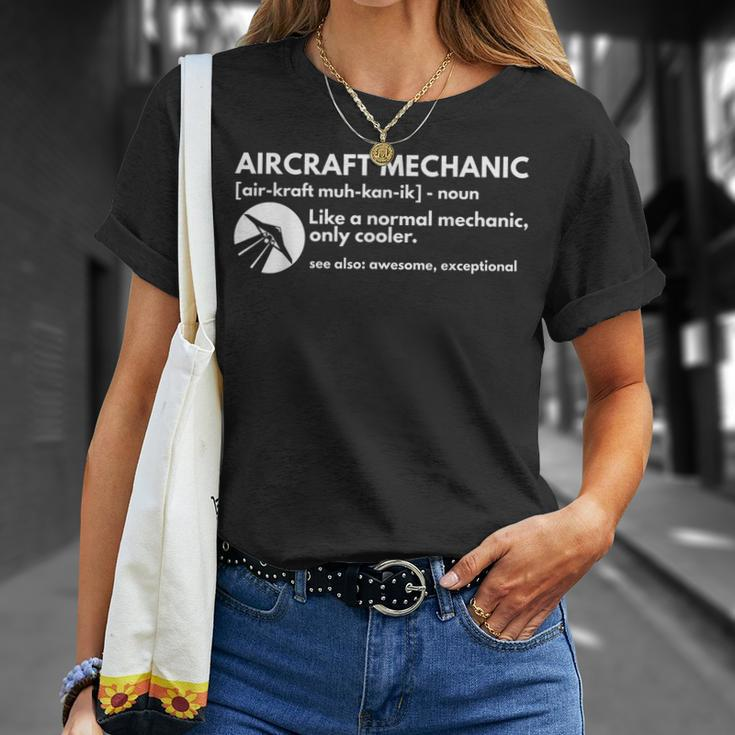 Aircraft Mechanic Definition Aviation Gift Unisex T-Shirt Gifts for Her