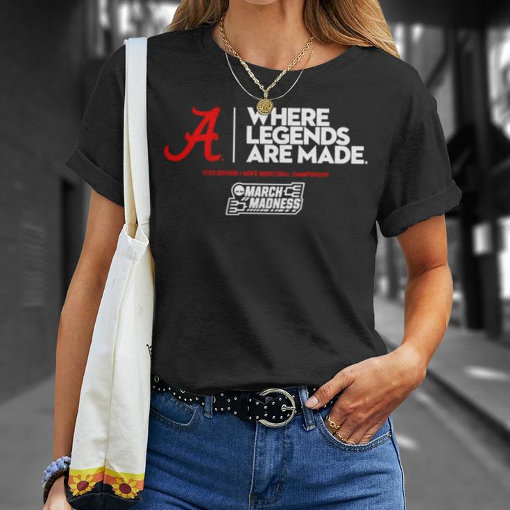 Alabama Where Legends Are Made 2023 March Madness Unisex T-Shirt Gifts for Her