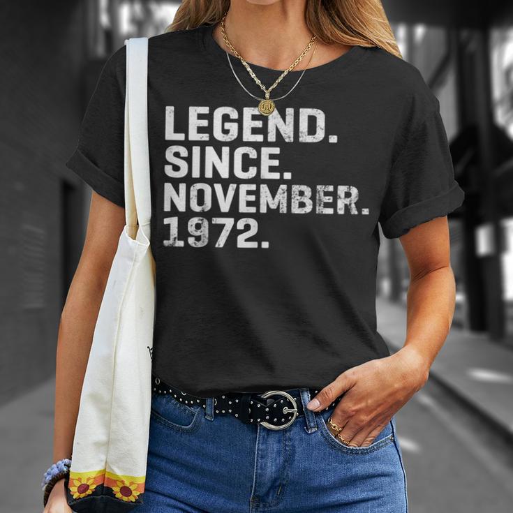 Alte Legende Seit November 1972 Geburtstag 51 Jahre Alt T-Shirt Geschenke für Sie