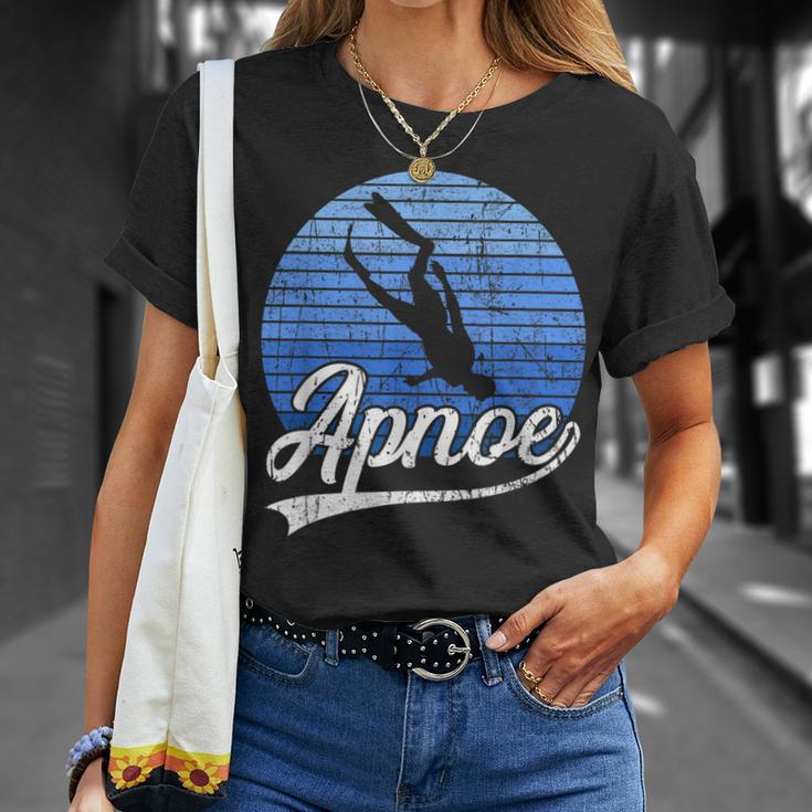 Apnoetauchen Freitauchen Retro Tauchen Gerätetauchen Vintage T-Shirt Geschenke für Sie