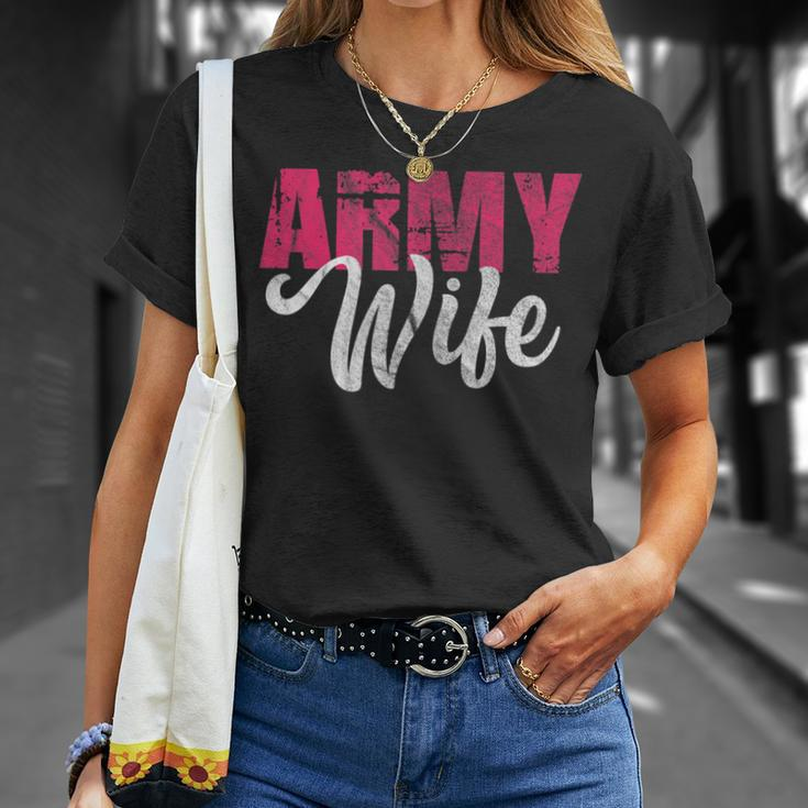Army Wife Military Soldier Veterans Day Vintage Gift For Womens Unisex T-Shirt Gifts for Her