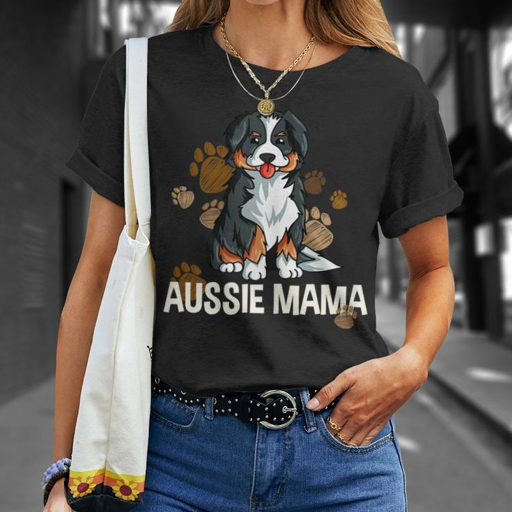 Australian Shepherd Mama Mutter Hund Spruch Aussie T-Shirt Geschenke für Sie