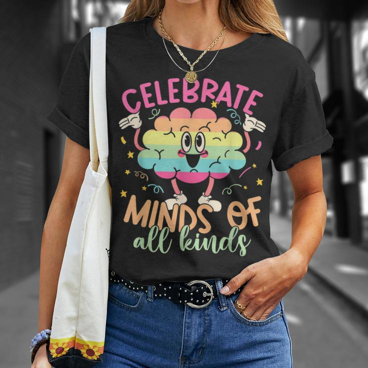 Autism Awareness Celebrate Minds Of All Kinds Kids Autism T-Shirt Gifts for Her