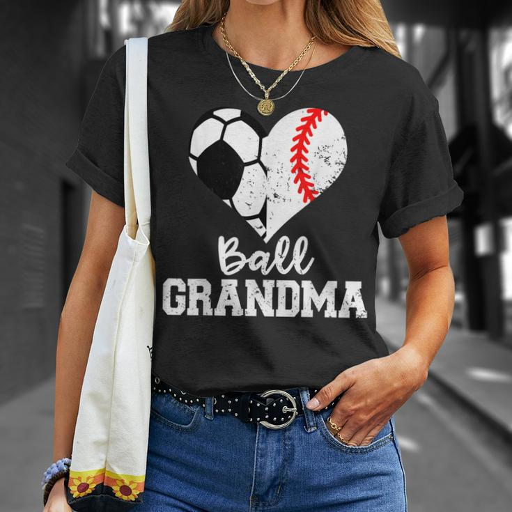 Ball Grandma Funny Soccer Baseball Grandma Unisex T-Shirt Gifts for Her