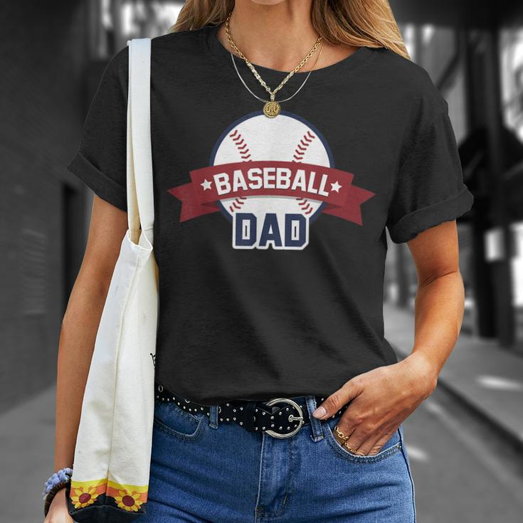Baseball Dad Sport Coach Gifts Father BallUnisex T-Shirt Gifts for Her
