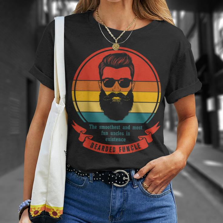 Bearded Funcle Funny Uncle Definition Distressed Vintage Unisex T-Shirt Gifts for Her