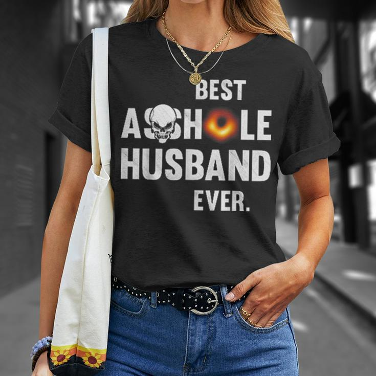 Best Asshole Husband Ever Back Hole Funny Father Day Unisex T-Shirt Gifts for Her