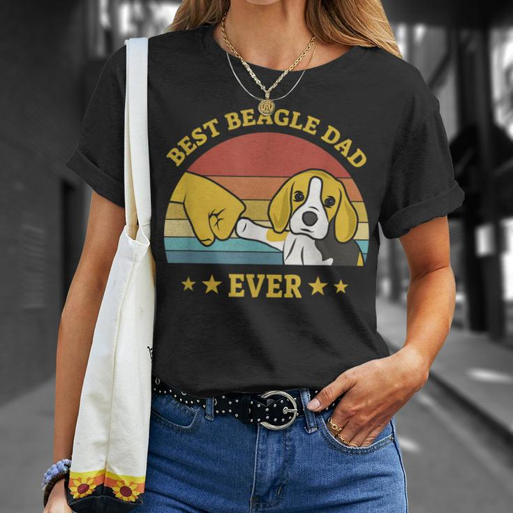 Mens Best Beagle Dad Ever Proud Vintage Beagle Puppy Lover T-Shirt Gifts for Her