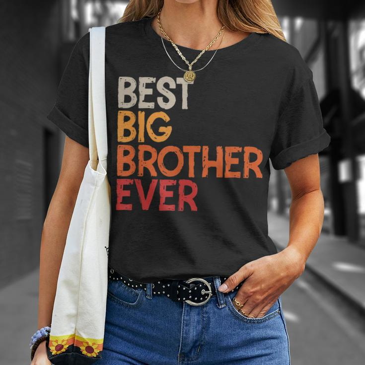 Best Big Brother Ever Sibling Vintage Distressed Big Brother Unisex T-Shirt Gifts for Her