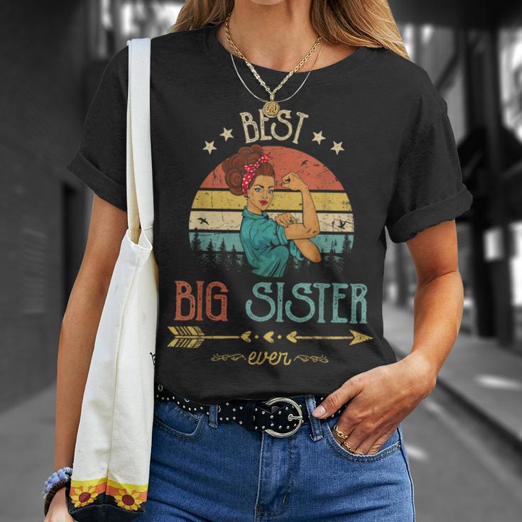 Best Big Sister Ever Women Rosie Vintage Retro Decor Sister Unisex T-Shirt Gifts for Her
