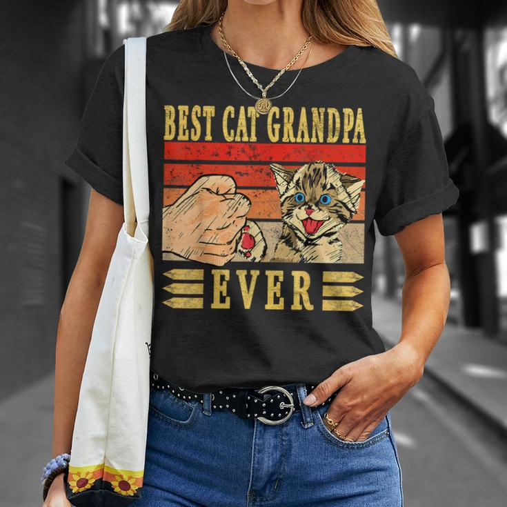 Best Cat Grandpa Ever Katzen Opa Vatertag Geburtstag Katze T-Shirt Geschenke für Sie