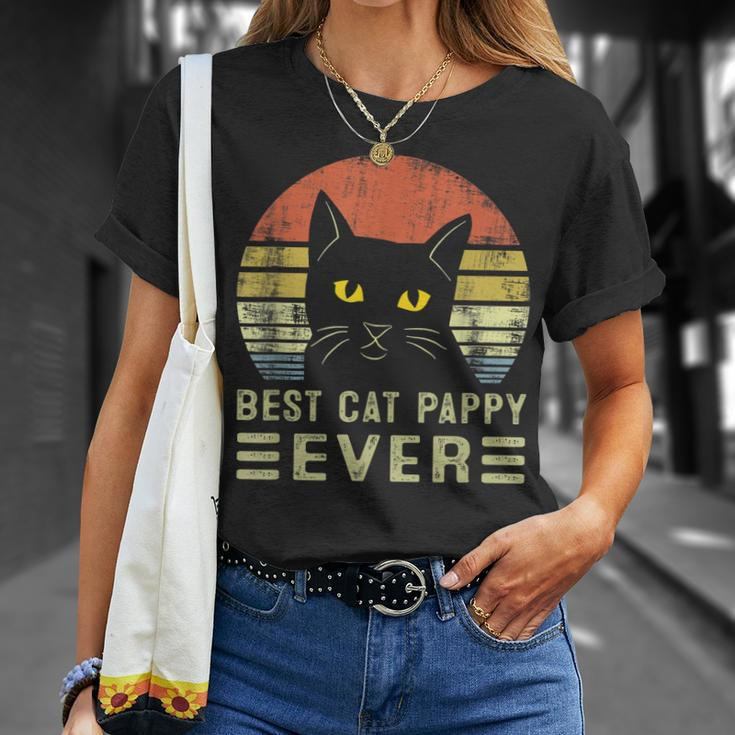 Best Cat Pappy Ever Bump Fit Fathers Day Gift Dad For Men Unisex T-Shirt Gifts for Her