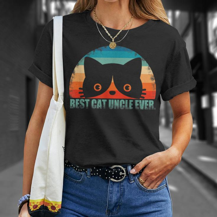 Best Cat Uncle Ever Cat Dad Fathers Day Gift Gift For Mens Unisex T-Shirt Gifts for Her
