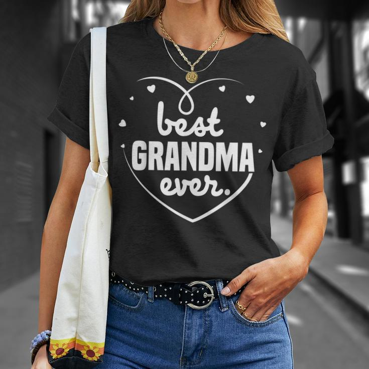 Best Grandma Ever Grandma Mothers Day Hearts Birthday Gifts Unisex T-Shirt Gifts for Her