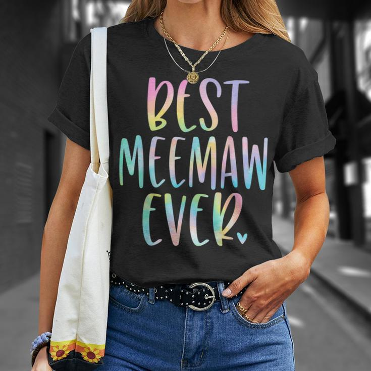 Best Meemaw Ever Gifts Grandma Mothers Day Tie Dye Unisex T-Shirt Gifts for Her