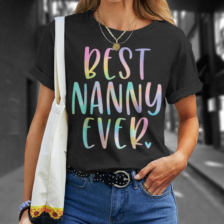 Best Nanny Ever Gifts Grandma Mothers Day Tie Dye Unisex T-Shirt Gifts for Her