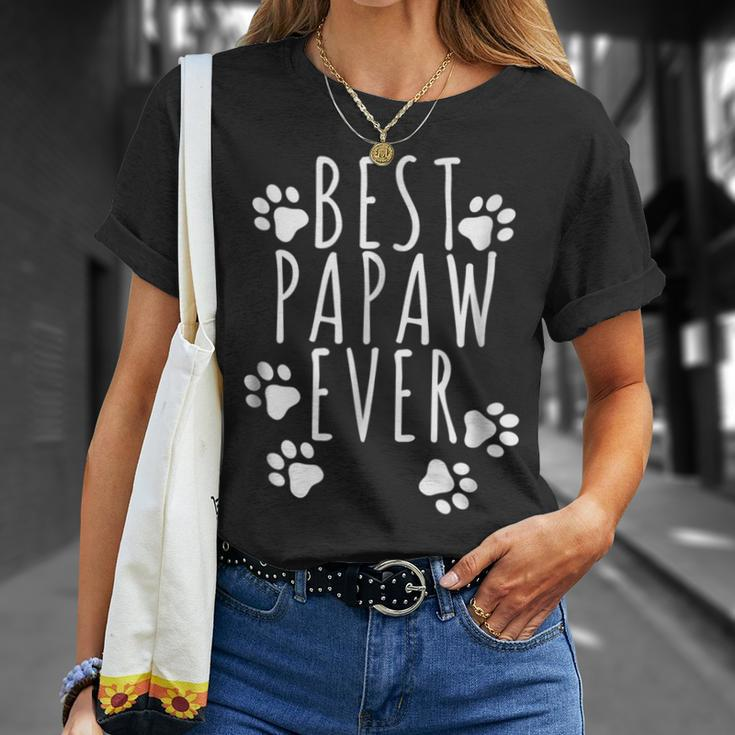 Best Papaw Dog Dad Ever Fathers Day Cute Fathers Unisex T-Shirt Gifts for Her
