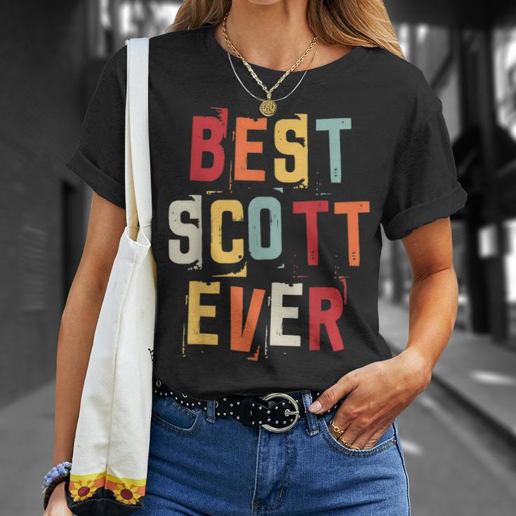 Best Scott Ever Popular Retro Birth Names Scott Costume Unisex T-Shirt Gifts for Her