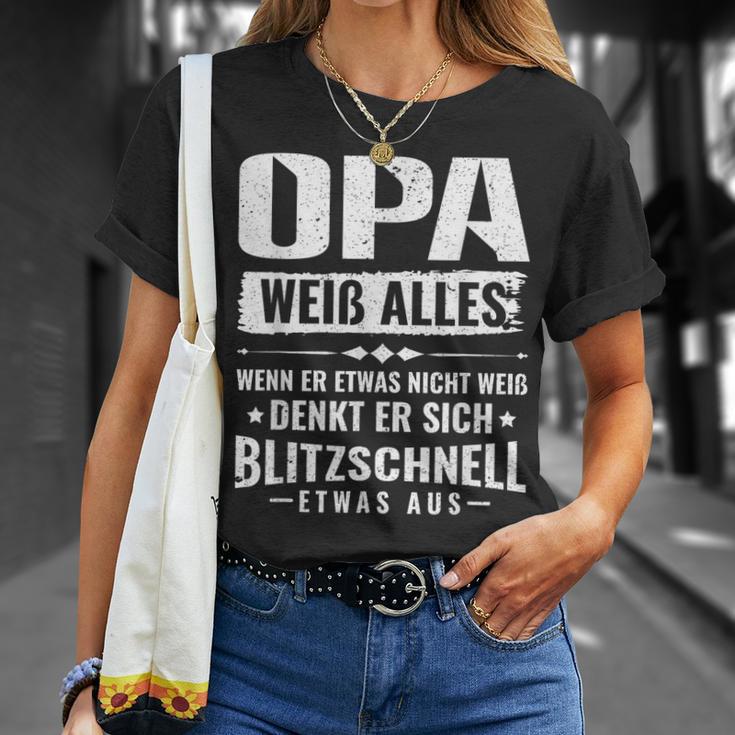 Bester Opa Großvater Der Welt Opa Weiß Alles T-Shirt Geschenke für Sie