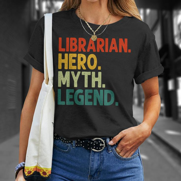 Bibliothekar Held Mythos Legende Retro-Bibliothekar T-Shirt Geschenke für Sie