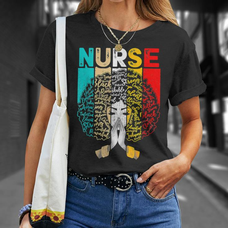 Black History Month Nurse Melanin African American Women T-Shirt Gifts for Her