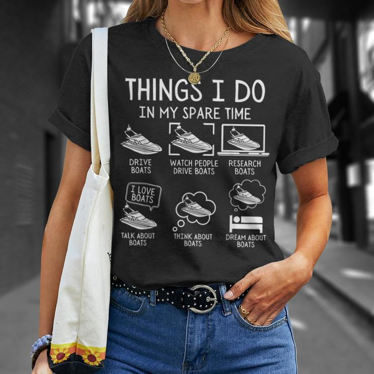 Boat Things I Do In My Spare Time Boating Lovers T-Shirt Gifts for Her