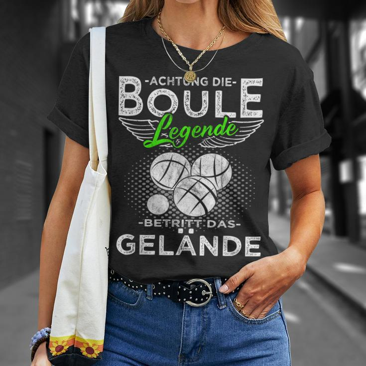 Boccia Die Boule Legende Betritt Das Gelände Boule T-Shirt Geschenke für Sie