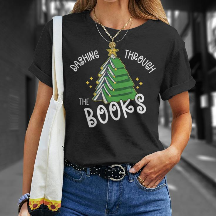 Book Lover Christmas Tree Holiday Reading Love To Read T-shirt Gifts for Her