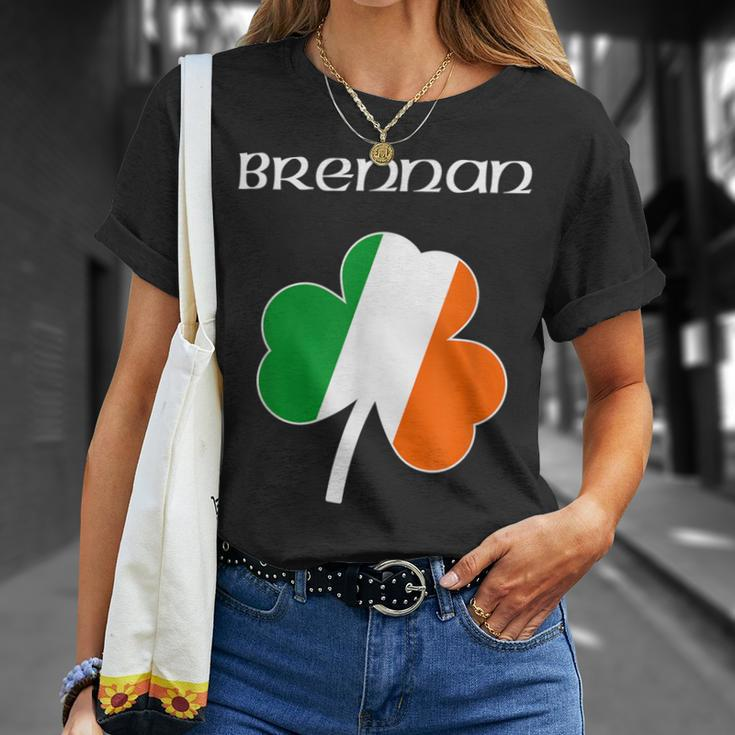 BrennanFamily Reunion Irish Name Ireland Shamrock Unisex T-Shirt Gifts for Her