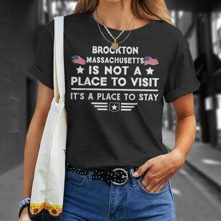 Brockton Massachusetts Ort Besuchen Bleiben Usa City T-Shirt Geschenke für Sie