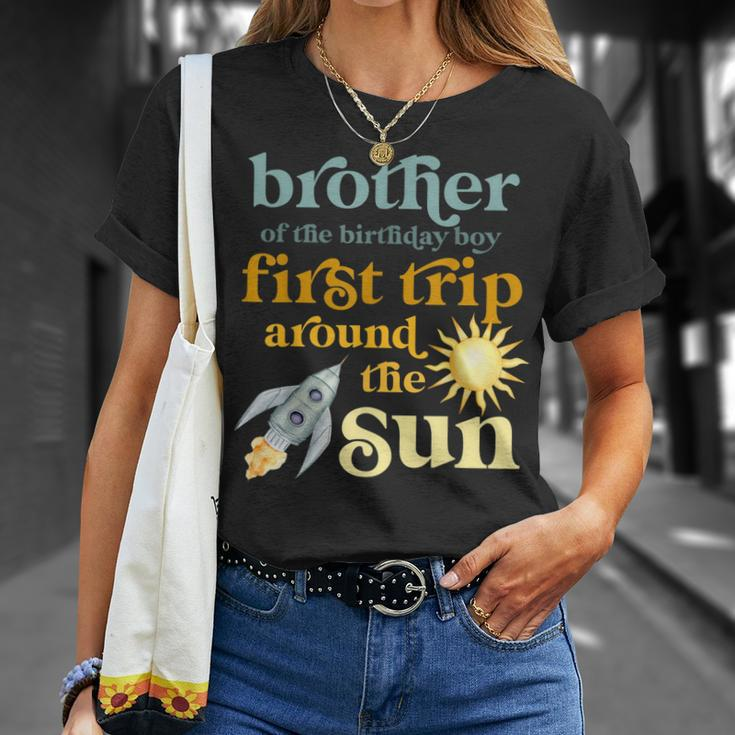 Brother Outer Space 1St Birthday First Trip Around The Sun T-Shirt Gifts for Her