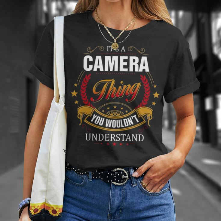 Camera Family Crest Camera Camera Clothing CameraCamera T Gifts For The Camera Unisex T-Shirt Gifts for Her