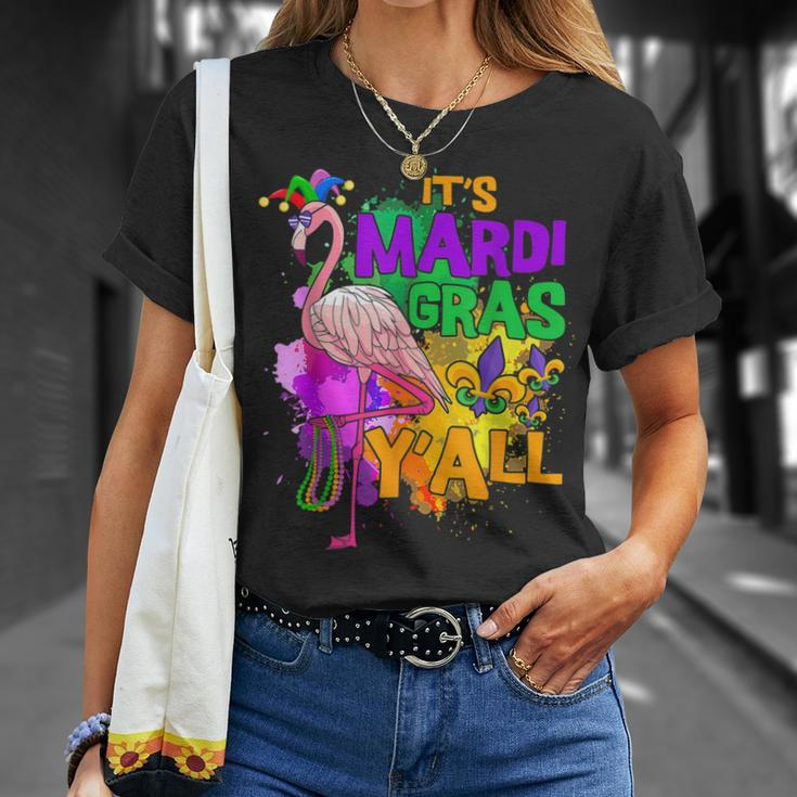 Carnival Party Idea Flamingo Mardi Gras V5 T-Shirt Gifts for Her