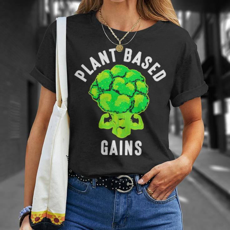 Cauliflower Plant Based Gains Unisex T-Shirt Gifts for Her