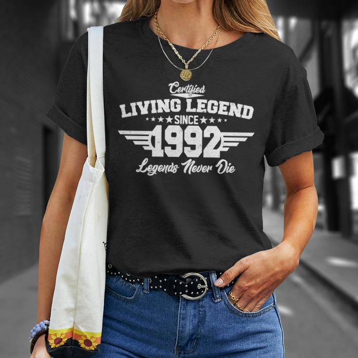 Certified Living Legend Since 1992 Legends Never Die 30Th Birthday Unisex T-Shirt Gifts for Her