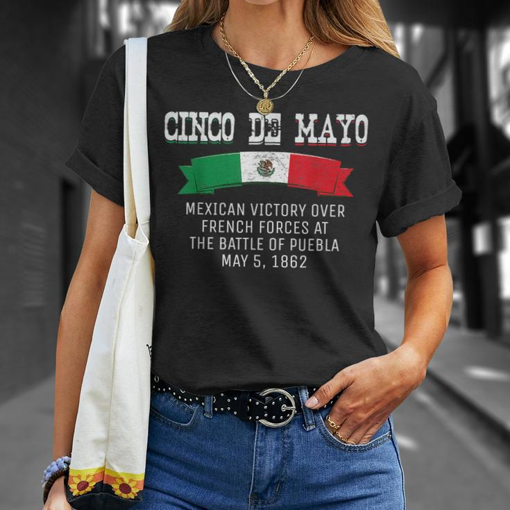 Cinco De Mayo Battle Of Puebla May 5 1862 Mexican Unisex T-Shirt Gifts for Her
