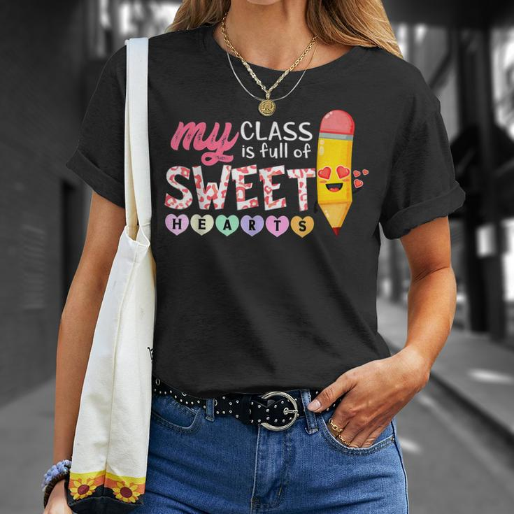 My Class Is Full Of Sweetheart Valentines Day Teacher T-Shirt Gifts for Her