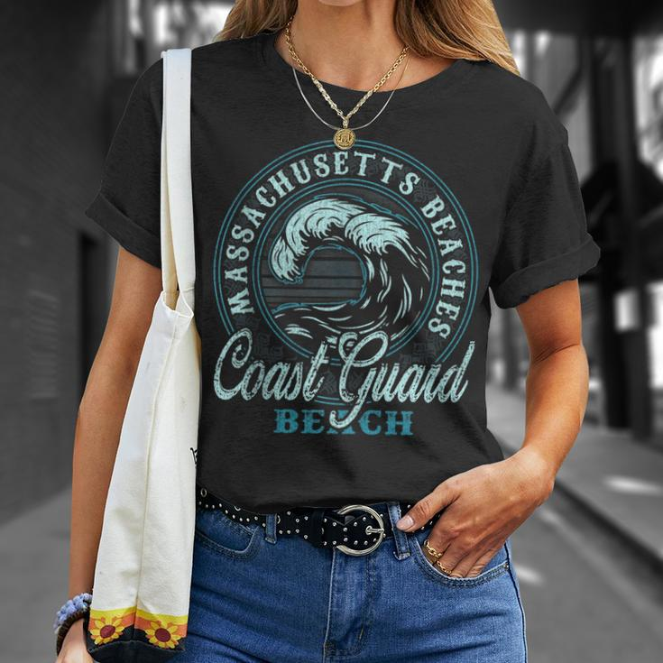 Coast Guard Beach Retro Wave Circle T-Shirt Gifts for Her