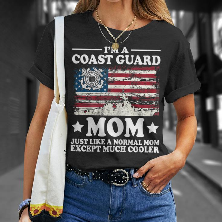 Coast Guard Mom American Flag Military Family Gift Gift For Womens Unisex T-Shirt Gifts for Her