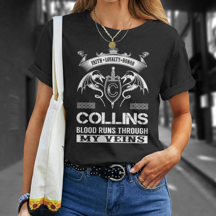 Collins Last Name Surname Tshirt T-shirt Gifts for Her