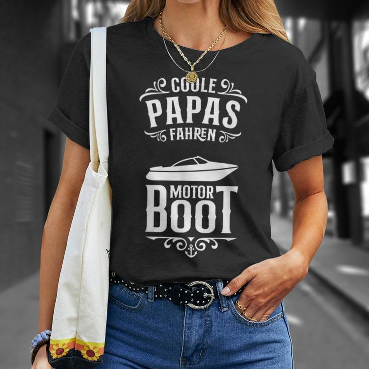 Coole Papas Fahren Motorboot Kapitän Papa T-Shirt Geschenke für Sie