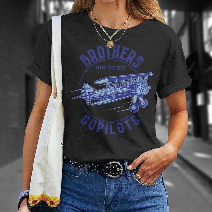 Copilots Brothers Aviation Dad Vintage Plane T-Shirt Gifts for Her