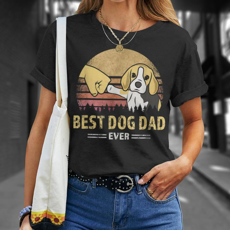 Mens Cute Best Beagle Dad Ever Retro Vintage Puppy Lover T-Shirt Gifts for Her